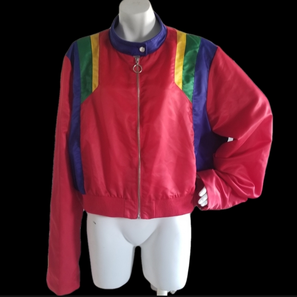 Forever 21 Cropped Rainbow Jacket - image 2